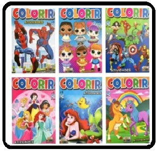 Livrinhos Colorir Infantil Revistinha Atividades Brincar