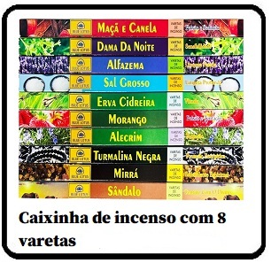 INCENSO  CAXINHA COM 8 VARETA