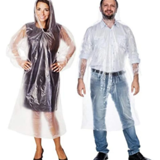 Capas De Chuva Descartável Transparente Adulto