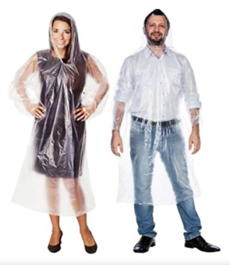 Capas De Chuva Descartável Transparente Adulto