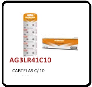 AG3LR41C10 BATERIA ALFACELL ALCALINA 1,5V CARTELA C/10